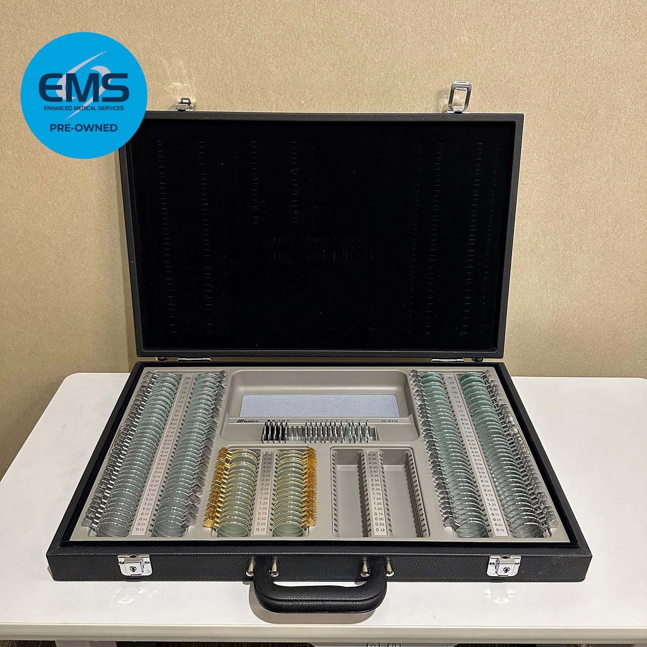 Marco 35-6TW Full Diameter Trial Lens Set with Minus Cylinders Only in Case (Pre-Owned)