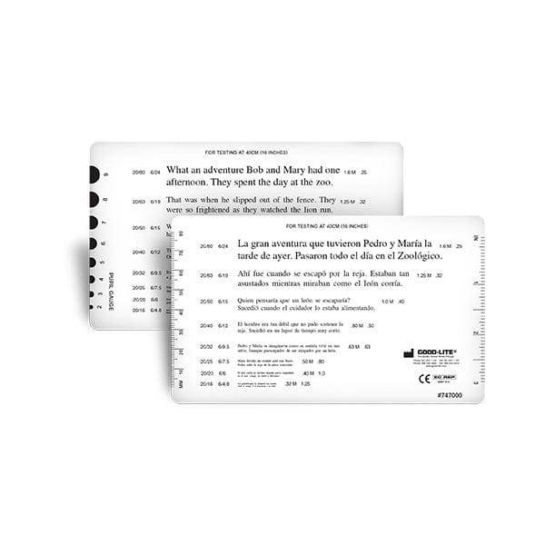 Good-Lite English and Spanish Continuous Text Reading Card